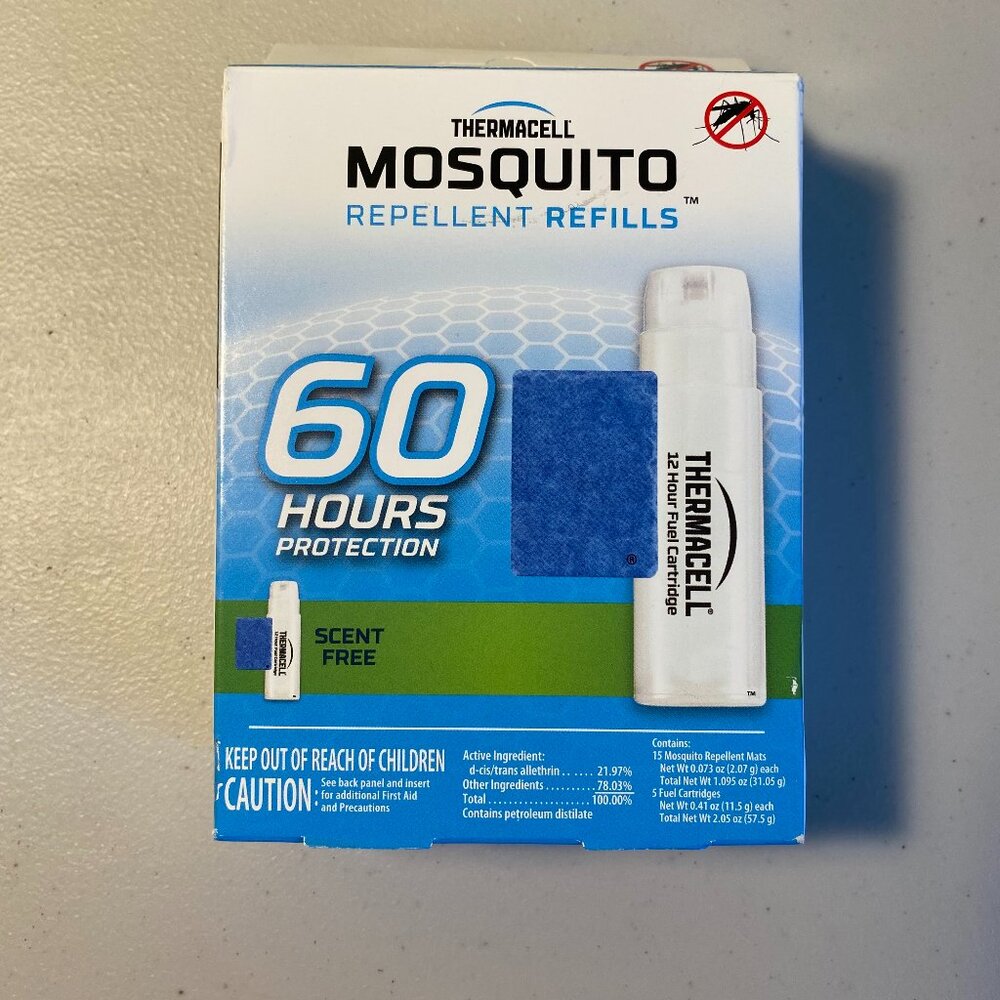 Thermacell Mosquito Repellent Refills 60 HOURS Protection Scent Free NIB